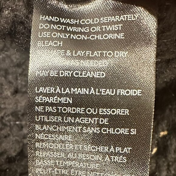 NWT Anthropologie Rae Cropped Open Cardigan Black Wool Alpaca Bolero - Picture 9 of 10